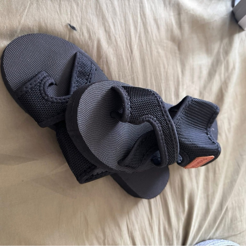 Black Sandals with Velcro Straps